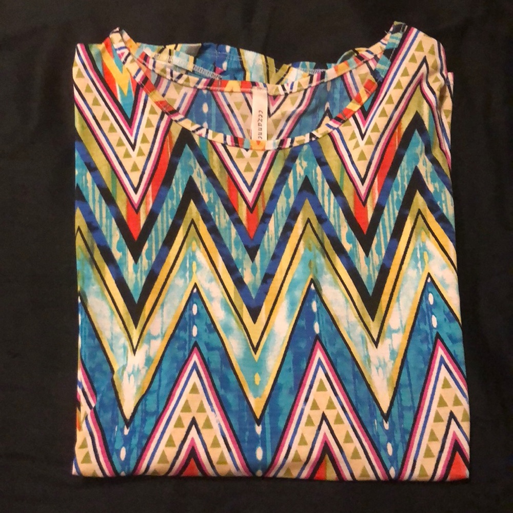 Colorful, chevron tunic